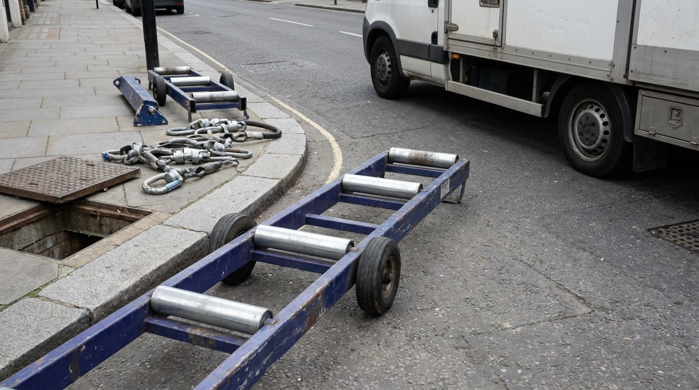 чулки и вертлюги рядом с линией роликов