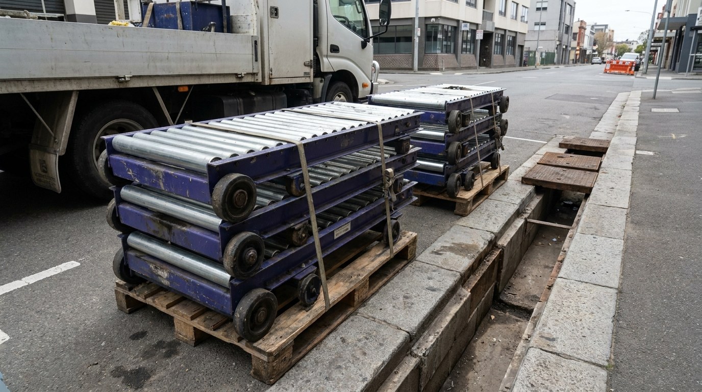 ролики уложены на паллеты к отгрузке